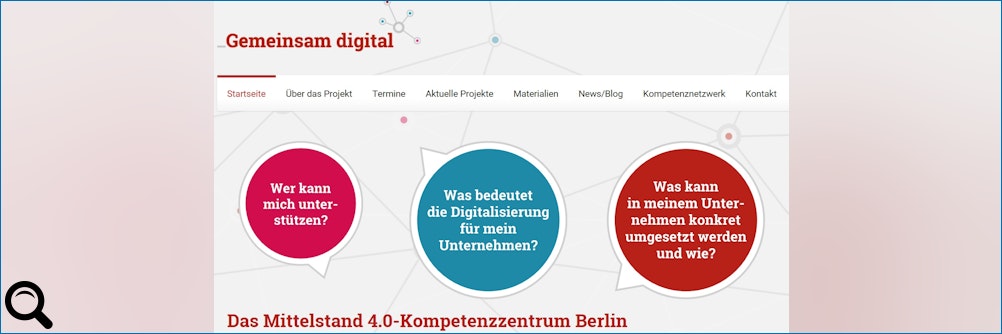 Klick zum vergrößern: Gemeinsam digital - Kompetenzzentrum Mittelstand 4.0 Gemeinsam digital - Kompetenzzentrum Mittelstand 4.0