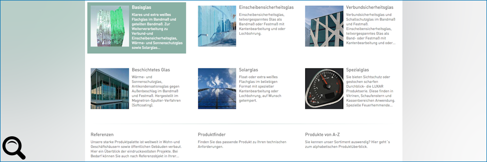 Klick zum vergrößern: euroglas.com im neuen Look euroglas.com im neuen Look