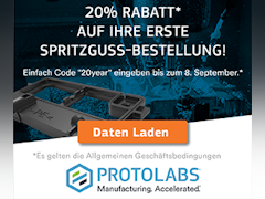 20 Jahre Protolabs – 20% Rabatt für Neukunden