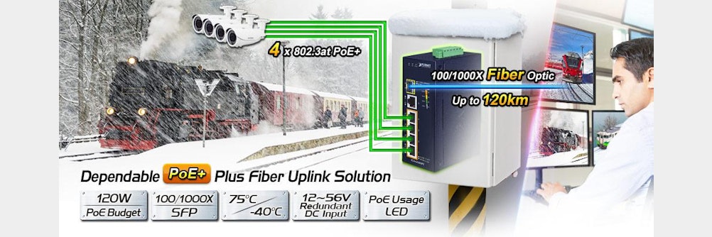 IPC2U präsentiert den IGS-614HPT Industrie Ethernet Switch