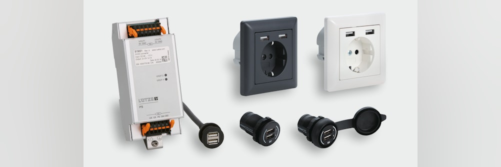 Bahntaugliche USB-Ladeports für den Fahrgastbereich und Führerstand