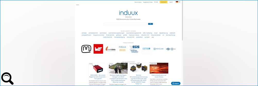 Klick zum vergrößern: induux verschafft dem Mittelstand kostengünstige Online-Sichtbarkeit induux verschafft dem Mittelstand kostengünstige Online-Sichtbarkeit