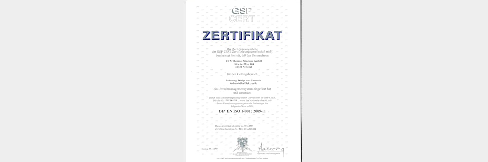 Umweltaudit nach ISO 14001-2009 – CTX erfolgreich rezertifiziert