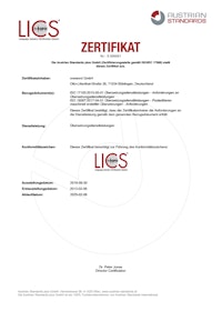 ISO 18587-Zertifikat