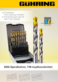 Bohrwerkzeuge - TiN-kopfbeschichtete HSS-Spiralbohrer