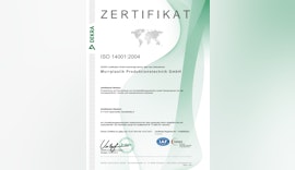 DEKRA Zertifikat für das Umweltmanagementsystem