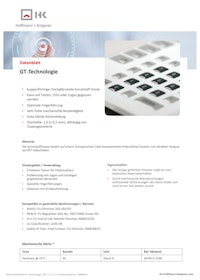 Datenblatt GT-Technologie