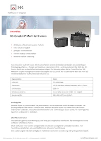 Datenblatt 3D-Druck Multi Jet Fusion Verfahren