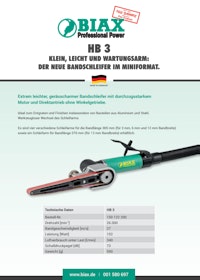 BIAX - HB 3 Bandschleifer im Mini-Format (DE)