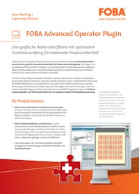 FOBA Advanced Operator PlugIn (Broschüre deutsch)