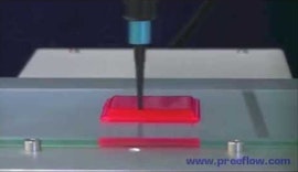3D printing of fluid UV curing adhesive