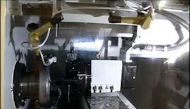 SUMO Megaplex Drehmaschinen-Automation mit Roboter Motoman HP20D von EGS Automatisierungstechnik 